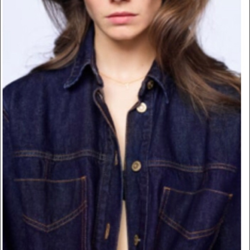 $18 Zara denim oversized shirt
